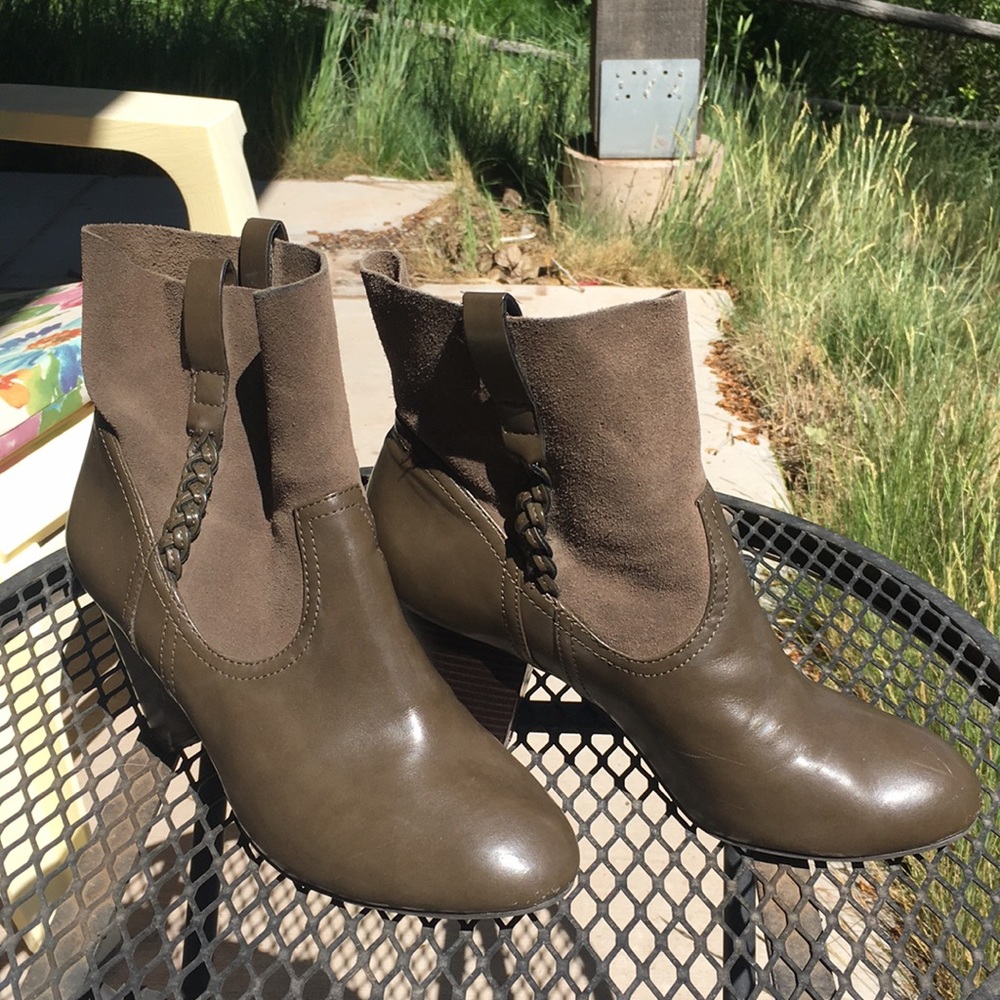 Olive-green Ankle Boots